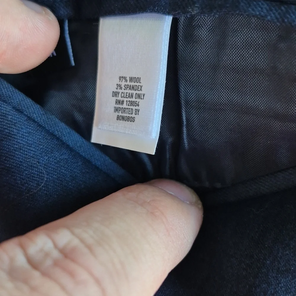 BONOBOS Recent Solid Dark Navy Wool Blend Mens Sz 48 R Prominent Fit‎ Sport Coat